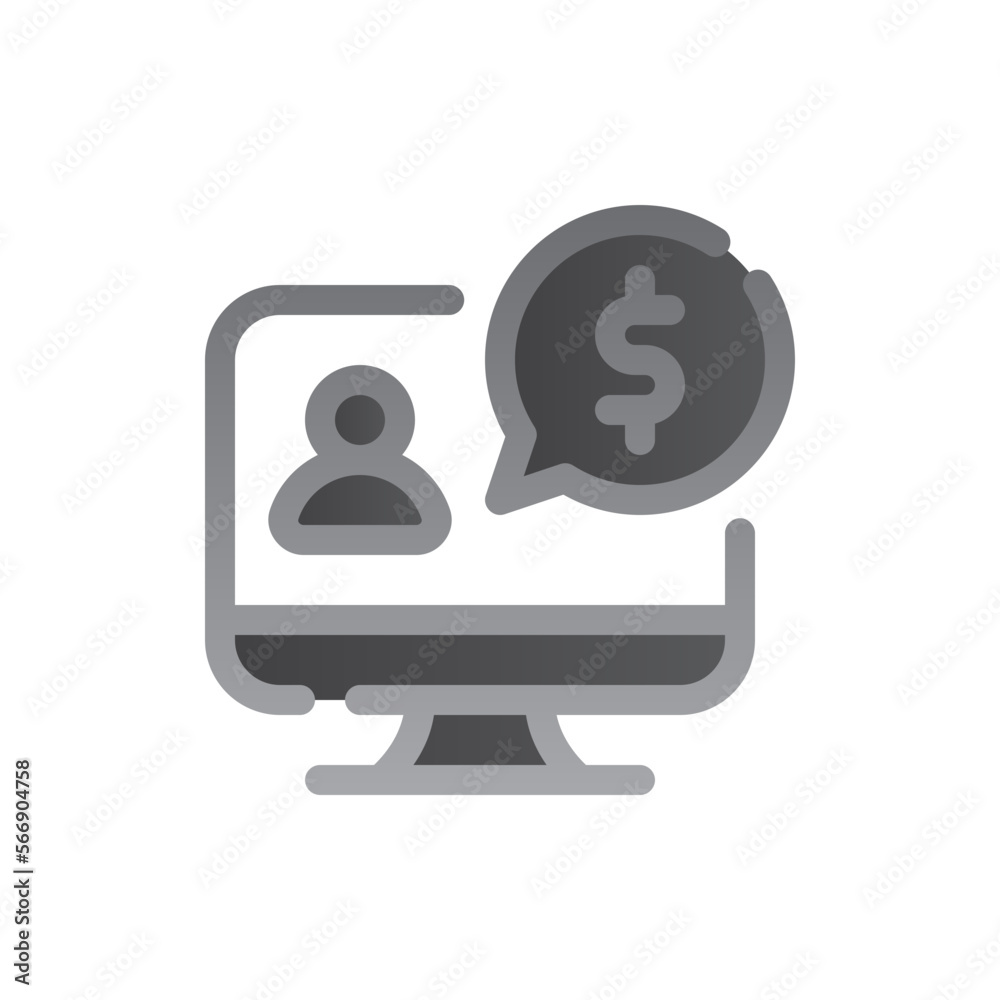 accounting two tone gradient icon