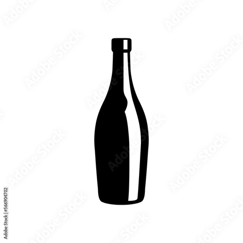 Appel Vinegar bottle icon logo vector