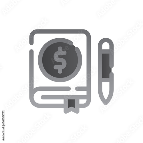 book keeping two tone gradient icon