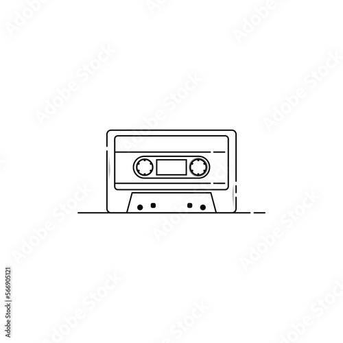 Cassette tape icon isolated vector graphics