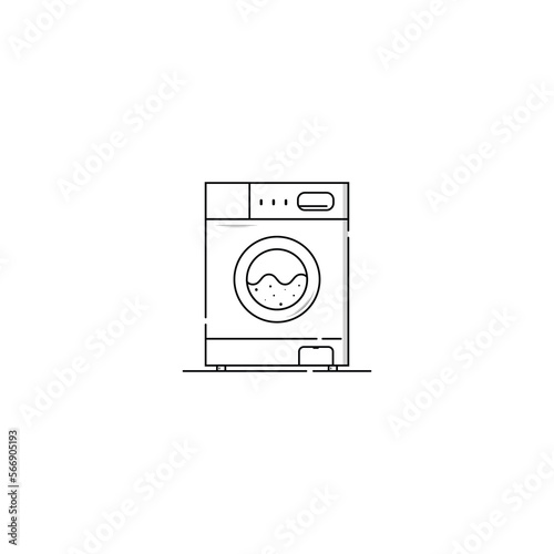 Washing machine icon isolated vector graphics