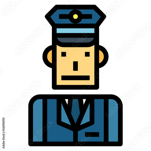 steward filled outline icon style