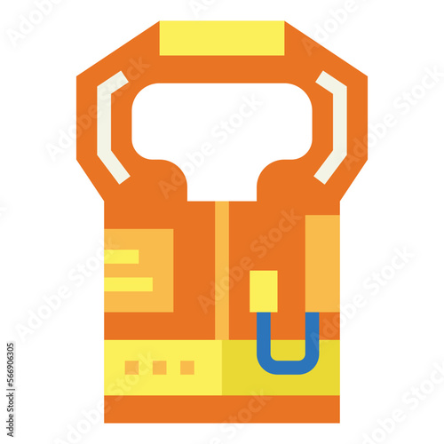 jacket life flat icon style