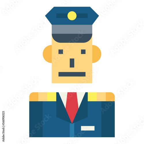 pilot flat icon style