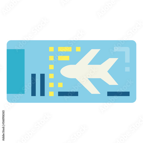 ticket flat icon style