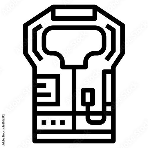 jacket life line icon style