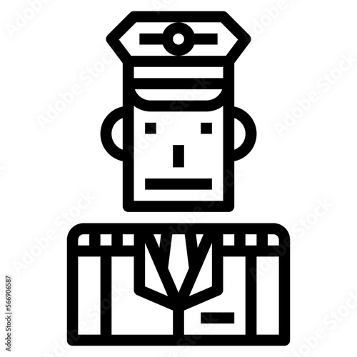 pilot line icon style
