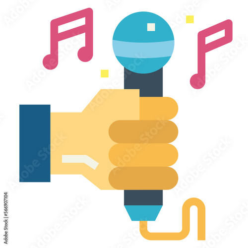 karaoke flat icon style
