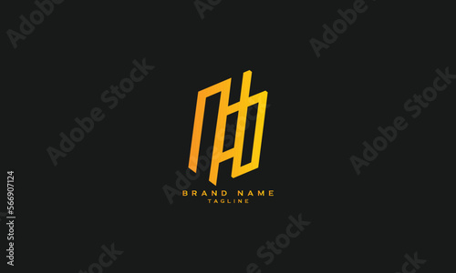 NAB, NOB, Abstract initial monogram letter alphabet logo design