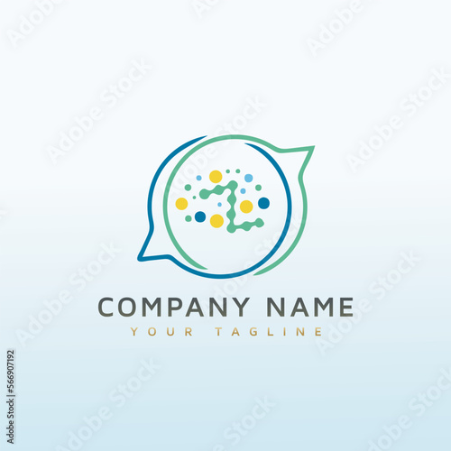 speech therapist vector logo design