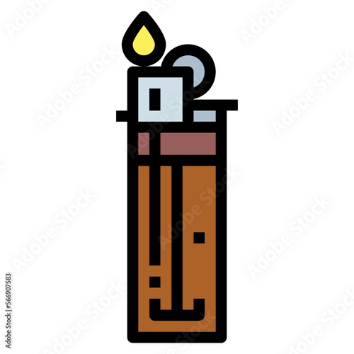 lighter filled outline icon style
