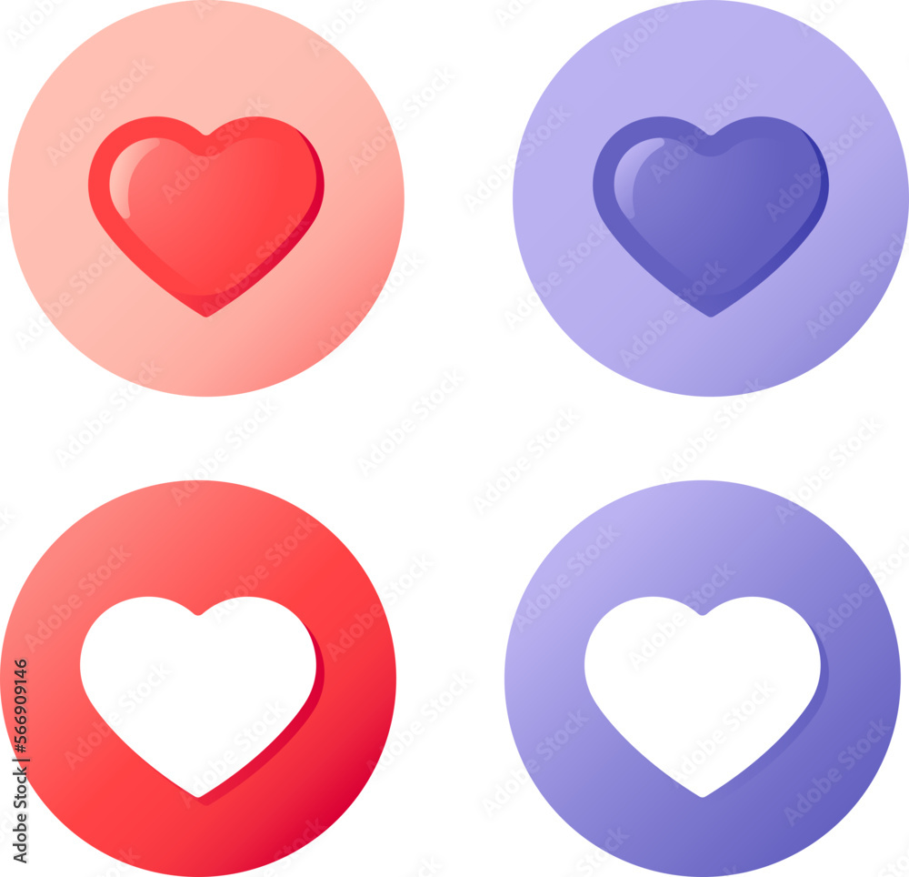 set of hearts set of hearts