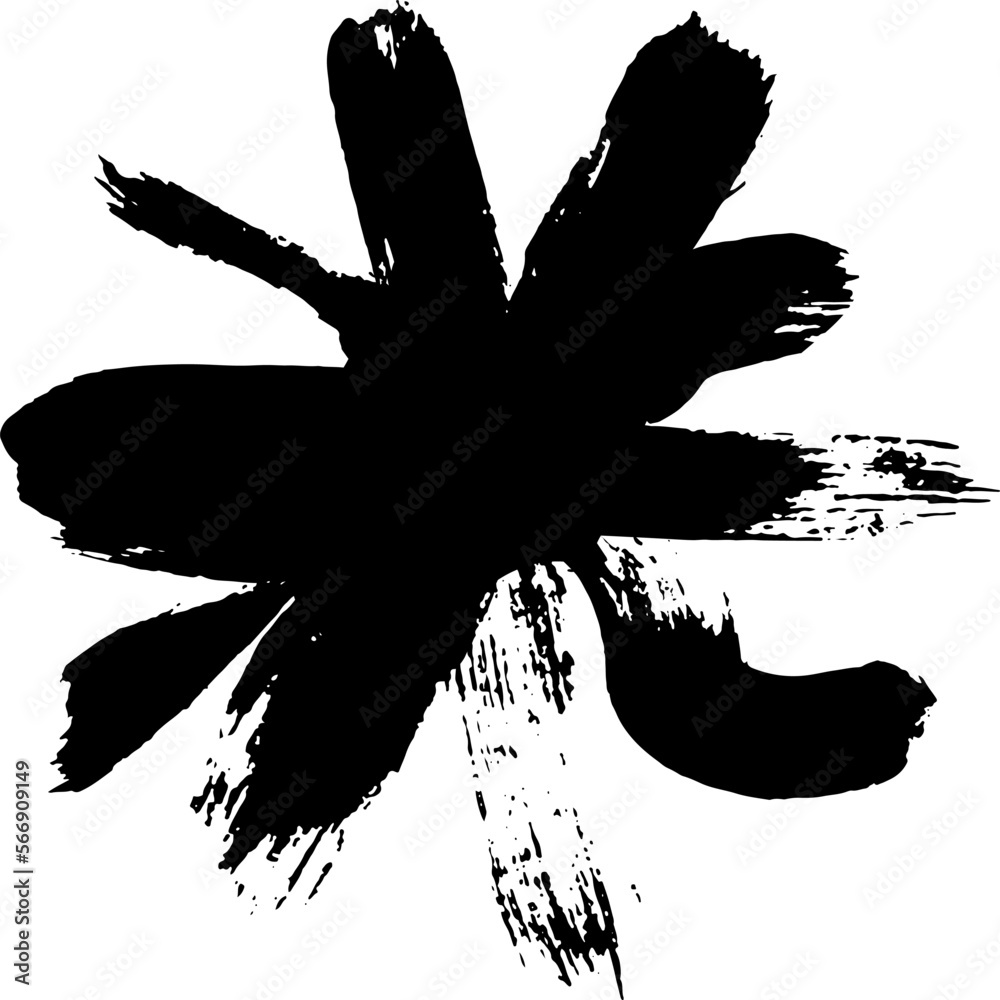 Dry Brush Stroke Grunge Blot