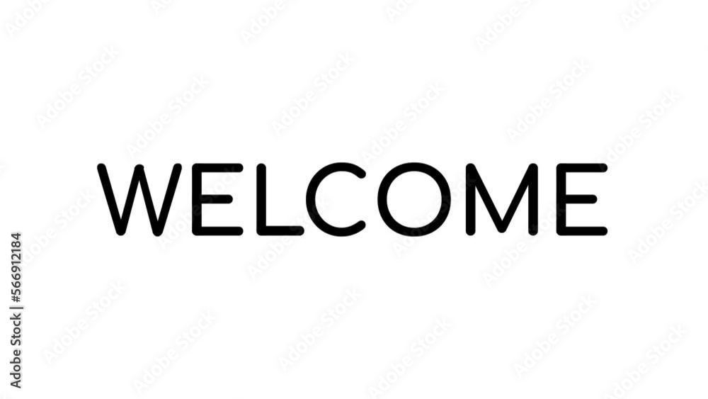 welcome text animation. With bouncing text perfect for video intro welcome text animation. With bouncing text perfect for video intro
