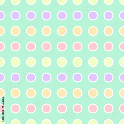 seamless polka pattern. stickers. rainbow and pastel colors of polka dot stickers background for your DIY card, scrapbook and other handicraft decorations. dots pattern in rainbow colors
