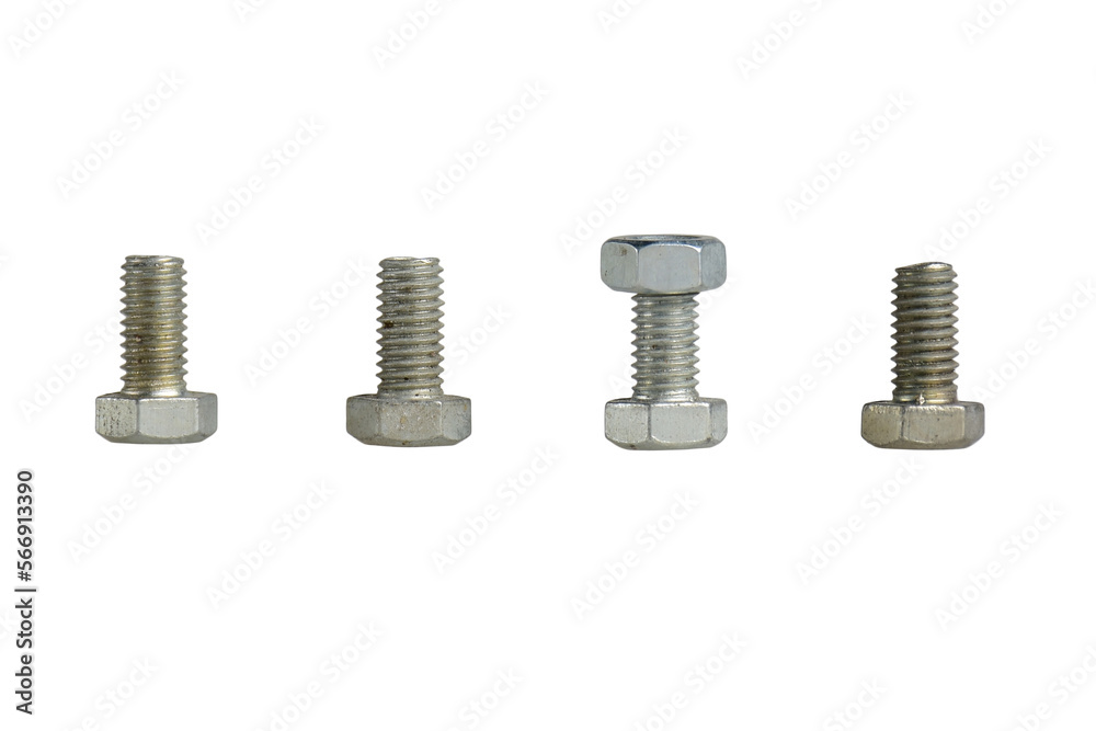 screw bolts isolated on transparent background screw bolts isolated on transparent background