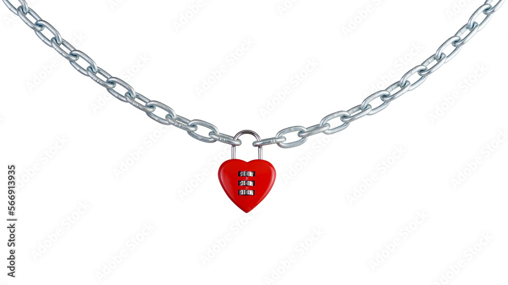 Abstract, red heart shaped combination lock, Symbol valentine and happy or unhappy, chain padlock password code. Material creative idea photo love concept. Isolated white background with transparent. Abstract, red heart shaped combination lock, Symbol valentine and happy or unhappy, chain padlock password code. Material creative idea photo love concept. Isolated white background with transparent.