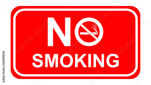No smoking sign icon symbol typography red design vector illustration