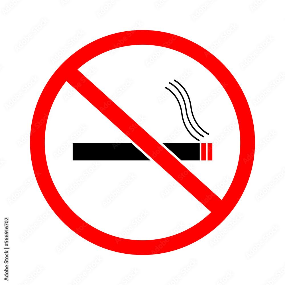No smoking sign icon symbol red design vector illustration