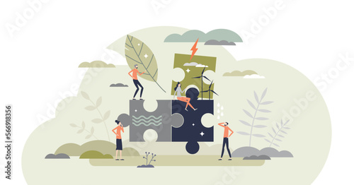 Environmental solutions as ecological friendly alternative for green and sustainable energy tiny person concept, transparent background.