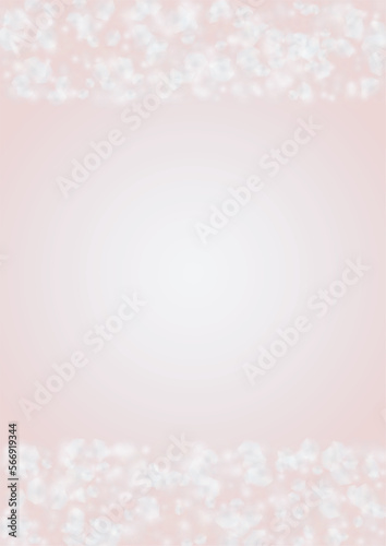 Abstract Vector Pink Background with Silver and White Light Spots. Magic Shiny Pastel Print. Baby Print. Romantic Bokeh Blurred Page Design for St' Valentines Day. Gentle Stardust Pattern..