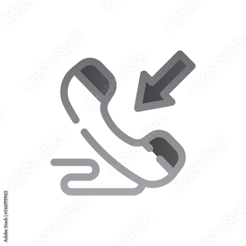 incoming call two tone gradient icon