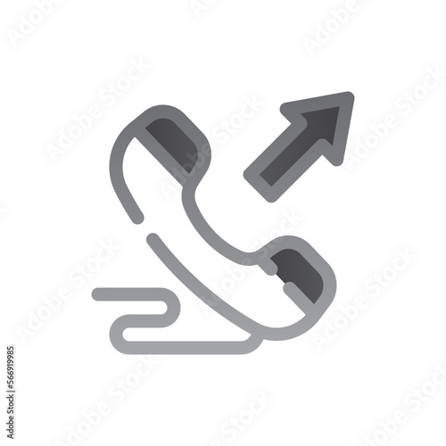 outgoing call two tone gradient icon