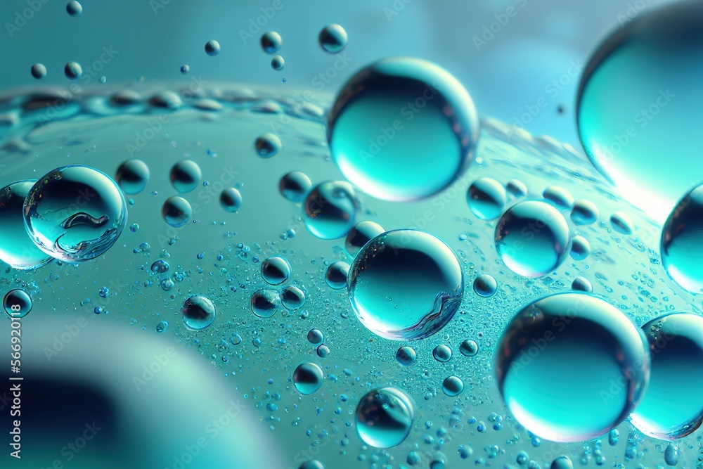 Bubbles of an air in the pure water, abstract background. Generative art Bubbles of an air in the pure water, abstract background. Generative art