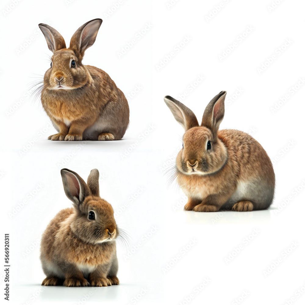 Braune Hasen / Kaninchen-Sammlung – Generative AI Braune Hasen / Kaninchen-Sammlung – Generative AI