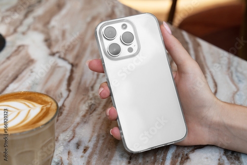 iPhone 14 clear case mockup