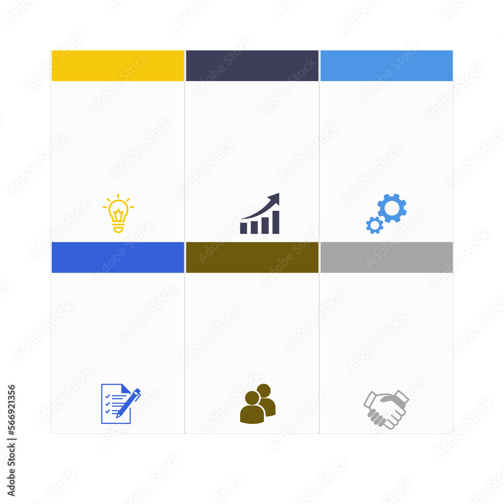 colorful infographic element isolated icon bubble text , sticky note lable  postit to use with presentation percetnage graph