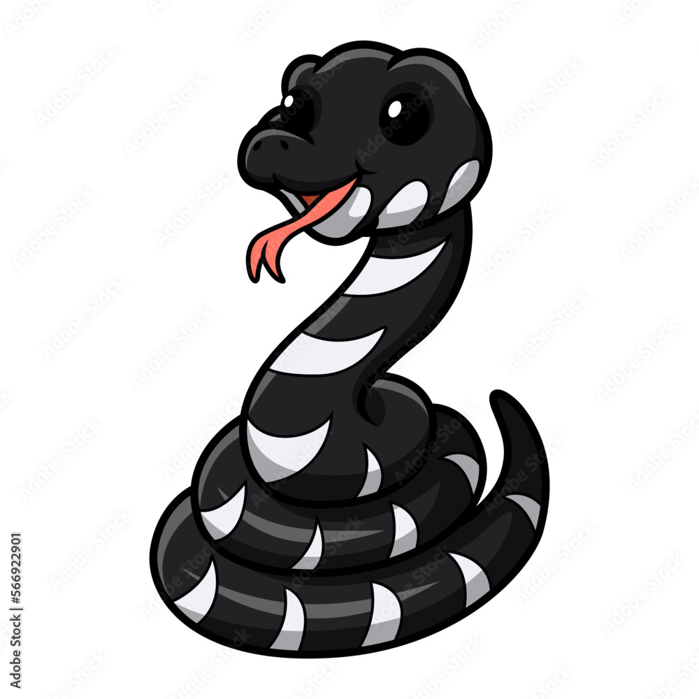 Cute mangrove snake cartoon (boiga dendrophila) Cute mangrove snake cartoon (boiga dendrophila)