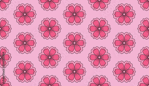 Geometric ethnic pattern seamless flower color oriental.Geometric ethnic ,seamless pattern.Design for fabric,curtain,pink background, carpet, shawl,clothing,wrapping, Batik,fabric,handkerchief,Vector 