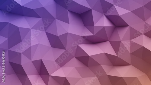 Abstract geometric background with triangles in purple to pink gradient.