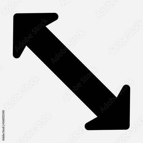 Double arrow icon vector illustration in solid style, use for website mobile app presentation