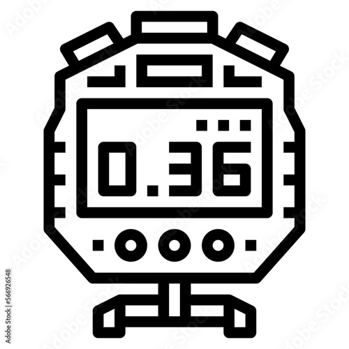 stopwatch line icon style