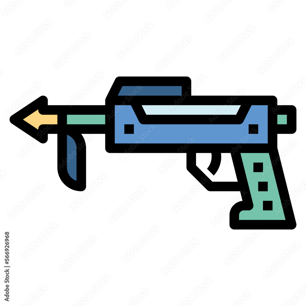 speargun filled outline icon style