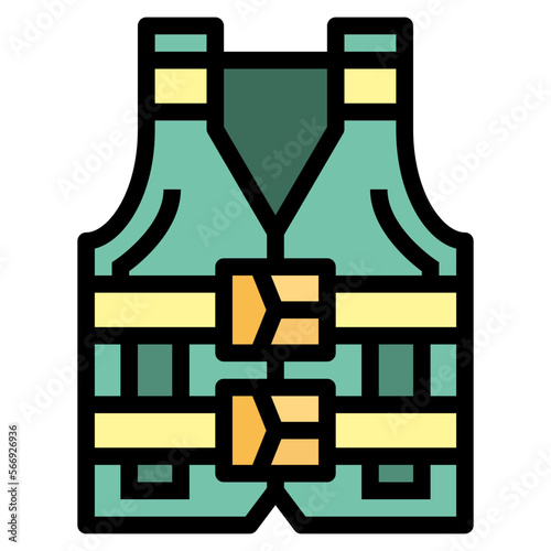 Life vest filled outline icon style