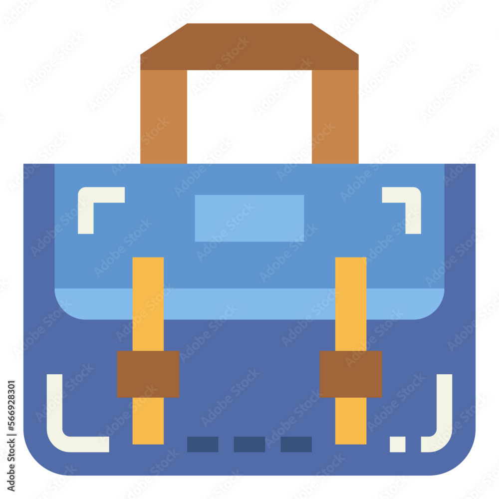 Fototapeta premium Fishing bag flat icon style