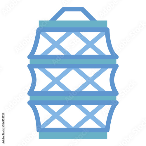 Fishing net flat icon style