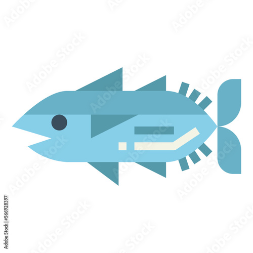 tuna flat icon style