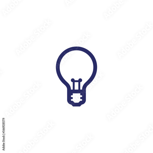 icon isolated blue ecological bulb lamp