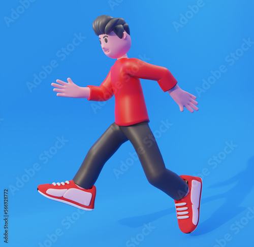 business man 3d illustration. a professional in developing business and managing marketing strategies to increase office income