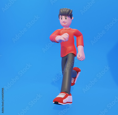 business man 3d illustration. a professional in developing business and managing marketing strategies to increase office income