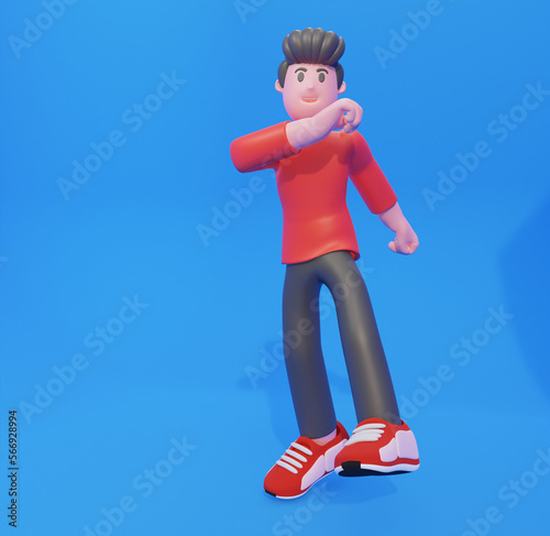 business man 3d illustration. a professional in developing business and managing marketing strategies to increase office income