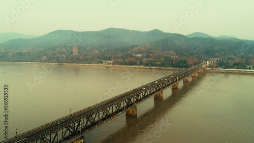 Wallpaper Mural Qiantang River Bridge aerial view Torontodigital.ca