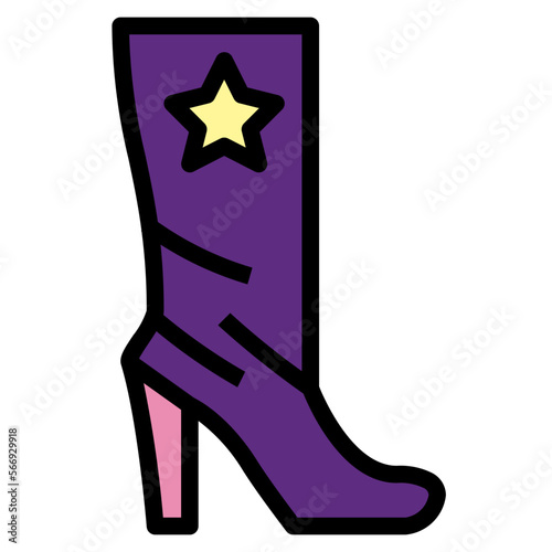 boots filled outline icon style