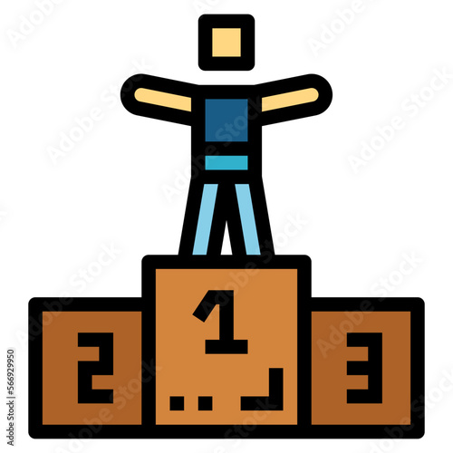 competition filled outline icon style