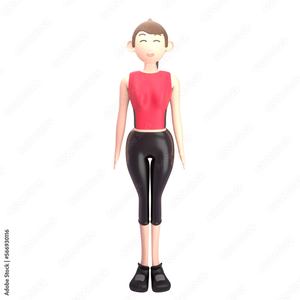 female sports athlete 3d illustration. an athlete who won an international level award female sports athlete 3d illustration. an athlete who won an international level award