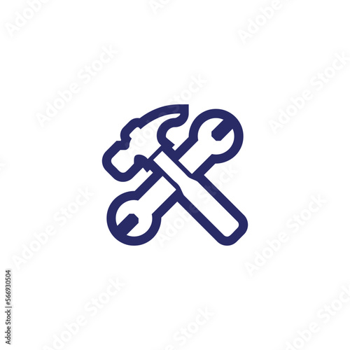 Blue on white reparation tools
